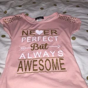 A pink studded shirt